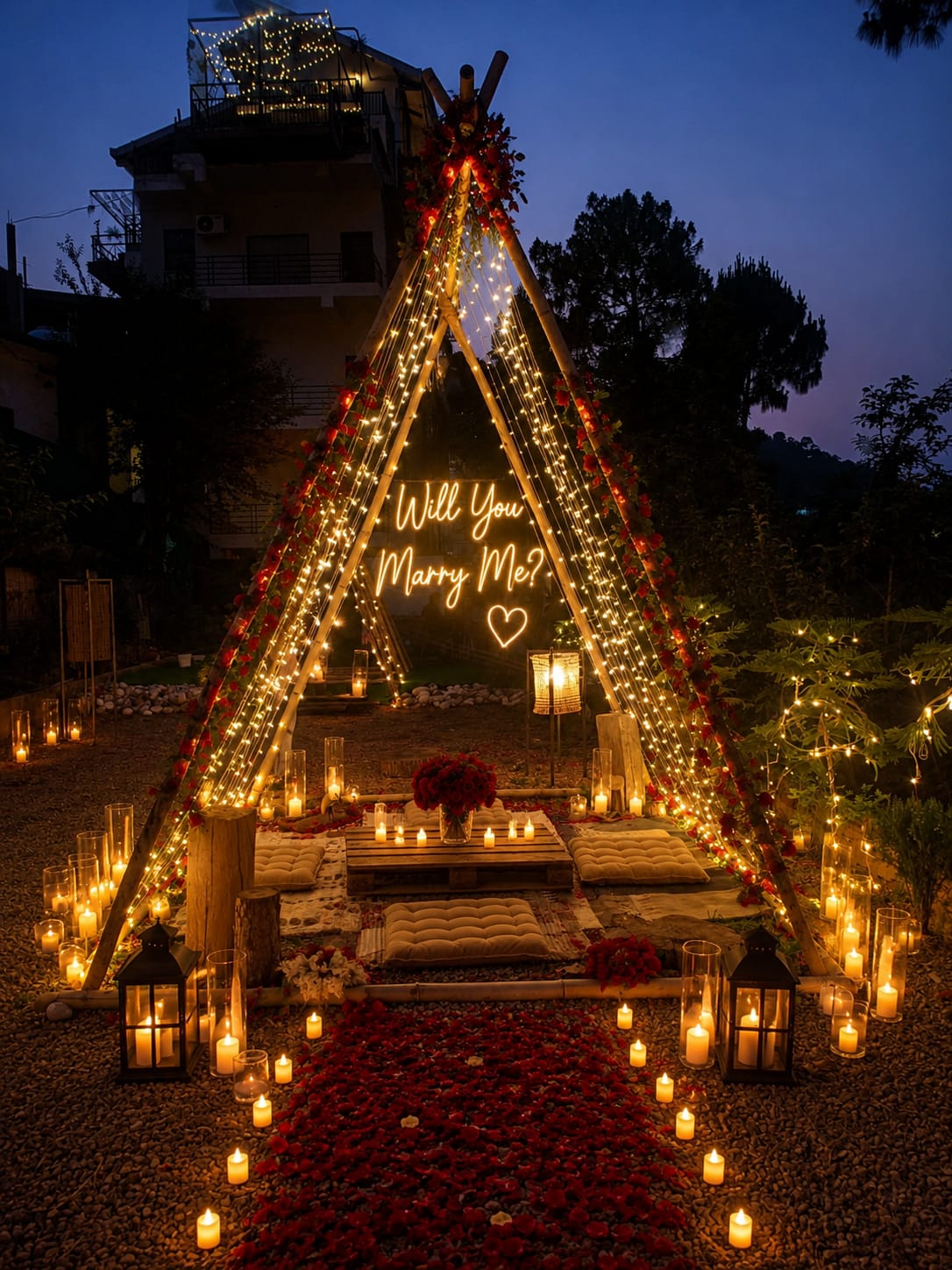 Ring ceremony decoration